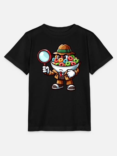 Müslischale, Charakter, Lustiger Detektiv Zum - Stanley/Stella Kinder T-Shirt MINI CREATOR  - Schwarz