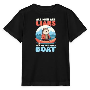 Boating Man Are Liars Pick One With Boat - Stanley/Stella MINI CREATOR Kids’ T-Shirt - black - Front - Mikhail (115cm)