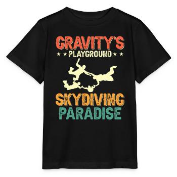 Parachutisme Parachutisme - T-shirt bio MINI CREATOR Stanley/Stella Enfant - noir - Devant - Mikhail (115cm)
