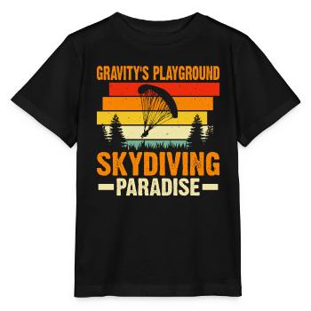 Parachutisme Parachutisme - T-shirt bio MINI CREATOR Stanley/Stella Enfant - noir - Devant - Mikhail (115cm)
