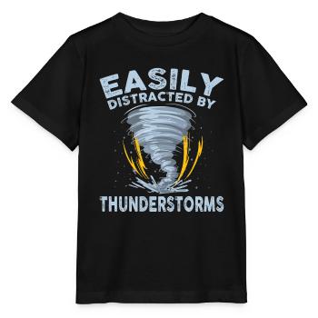 Facilement distrait par les orages - T-shirt bio MINI CREATOR Stanley/Stella Enfant - noir - Devant - Mikhail (115cm)