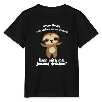 Je fonctionne mieux sous pression - T-shirt bio MINI CREATOR Stanley/Stella Enfant - noir - Devant - Mikhail (115cm)