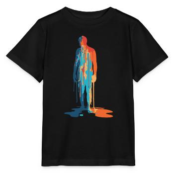 Farbexplosion Moderne Silhouette - Stanley/Stella Kinder T-Shirt MINI CREATOR  - Schwarz - Vorne - Mikhail (115cm)