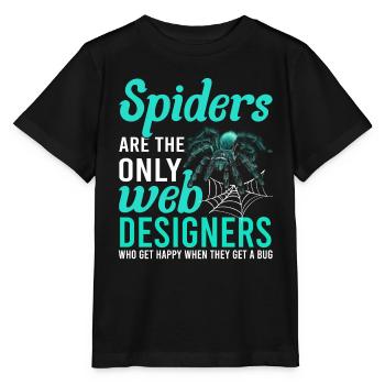 Tarentule Terrarium Amphibian Spider - T-shirt bio MINI CREATOR Stanley/Stella Enfant - noir - Devant - Mikhail (115cm)