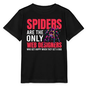 Tarentule Terrarium Amphibian Spider - T-shirt bio MINI CREATOR Stanley/Stella Enfant - noir - Devant - Mikhail (115cm)
