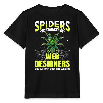Tarentule Terrarium Amphibian Spider - T-shirt bio MINI CREATOR Stanley/Stella Enfant - noir - Devant - Mikhail (115cm)