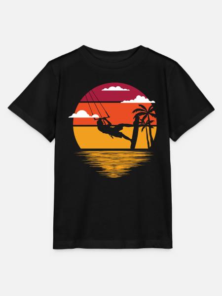 Kitesurfing - Stanley/Stella Kinder T-Shirt MINI CREATOR  - Schwarz