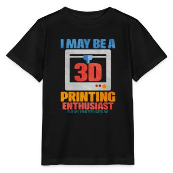 3D Printing - Stanley/Stella MINI CREATOR Kids’ T-Shirt - black - Front - Mikhail (115cm)