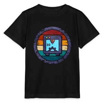 3D Printing - Stanley/Stella MINI CREATOR Kids’ T-Shirt - black - Front - Mikhail (115cm)