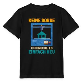 3D Printing - Stanley/Stella MINI CREATOR Kids’ T-Shirt - black - Front - Mikhail (115cm)
