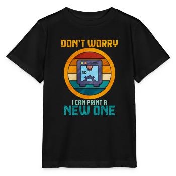 3D Printing - Stanley/Stella MINI CREATOR Kids’ T-Shirt - black - Front - Mikhail (115cm)