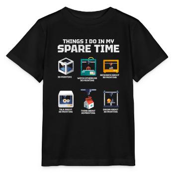 3D Printing - Stanley/Stella MINI CREATOR Kids’ T-Shirt - black - Front - Mikhail (115cm)