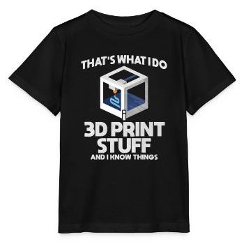 3D Printing - Stanley/Stella MINI CREATOR Kids’ T-Shirt - black - Front - Mikhail (115cm)
