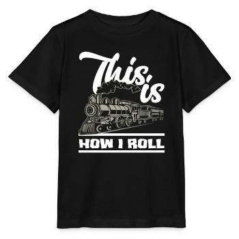 Train Driver Train Trains Profession - Stanley/Stella MINI CREATOR Kids’ T-Shirt - black - Front - Mikhail (115cm)
