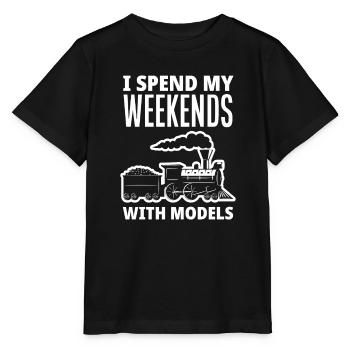 Week-end Train miniature Trains Hobby - T-shirt bio MINI CREATOR Stanley/Stella Enfant - noir - Devant - Mikhail (115cm)