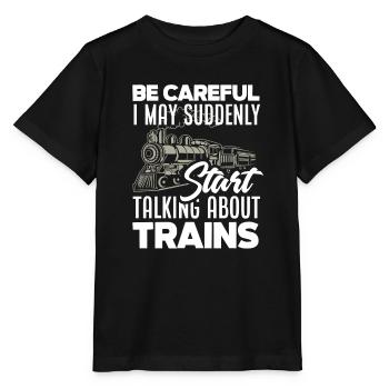 Train Trains Voies ferrées Modélisme de locomotive - T-shirt bio MINI CREATOR Stanley/Stella Enfant - noir - Devant - Mikhail (115cm)