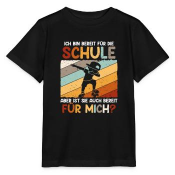 Je suis prêt pour l’école - T-shirt bio MINI CREATOR Stanley/Stella Enfant - noir - Devant - Mikhail (115cm)