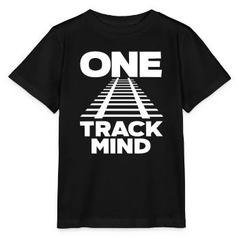 Tracks Train Trains Hobby Train Spotter - Stanley/Stella MINI CREATOR Kids’ T-Shirt - black - Front - Mikhail (115cm)