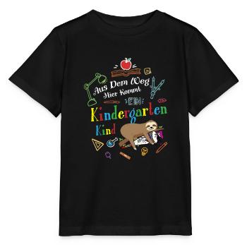 Out of the way: Here comes a kindergartner - Stanley/Stella MINI CREATOR Kids’ T-Shirt - black - Front - Mikhail (115cm)