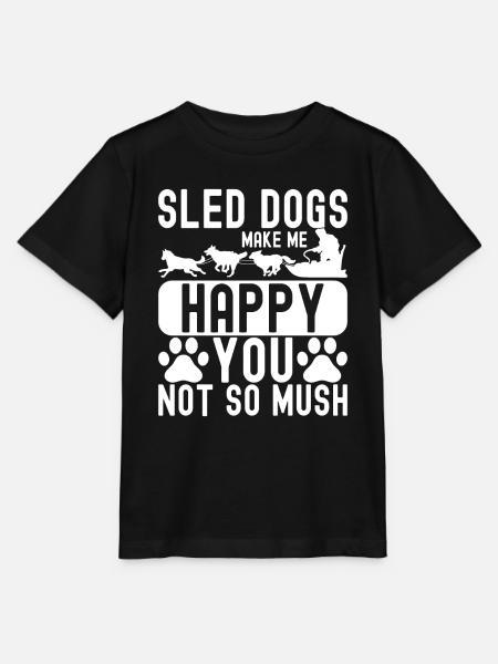 Schlittenfahren Schlittenhunde - Stanley/Stella Kinder T-Shirt MINI CREATOR - Schwarz