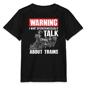 Train Trains Hobby Train Spotter Railway - Stanley/Stella MINI CREATOR Kids’ T-Shirt - black - Front - Mikhail (115cm)