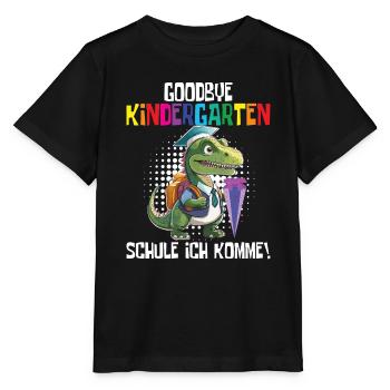 Schültüte Einschulung Dino Schulanfang - Stanley/Stella Kinder T-Shirt MINI CREATOR  - Schwarz - Vorne - Mikhail (115cm)