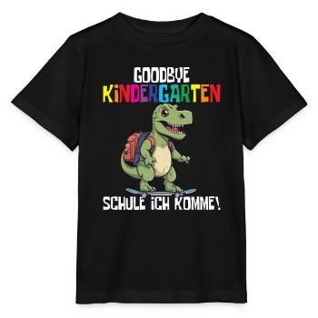 School Enrollment Dino Back to School - Stanley/Stella MINI CREATOR Kids’ T-Shirt - black - Front - Mikhail (115cm)