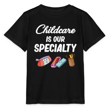 Childcare is our specialty Kita - Stanley/Stella MINI CREATOR Kids’ T-Shirt - black - Front - Mikhail (115cm)