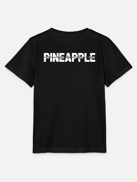 Ananas Ekg Heartbeat - Stanley/Stella Kinder T-Shirt MINI CREATOR - Schwarz