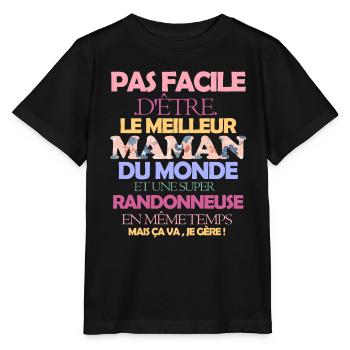 Pas facile maman et routière - T-shirt bio MINI CREATOR Stanley/Stella Enfant - noir - Devant - Mikhail (115cm)