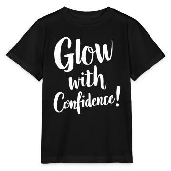 Glow with Confidence Inspirational Message - Stanley/Stella MINI CREATOR Kids’ T-Shirt - black - Front - Mikhail (115cm)