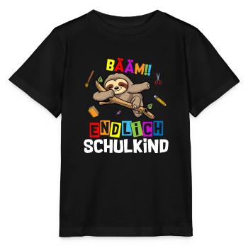 Bääm enfin l’inscription à l’école de paresseux - T-shirt bio MINI CREATOR Stanley/Stella Enfant - noir - Devant - Mikhail (115cm)