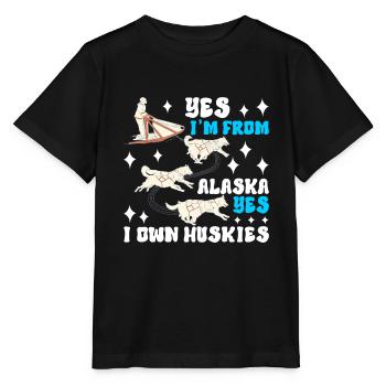 Traîneau Chiens de traîneau - T-shirt bio MINI CREATOR Stanley/Stella Enfant - noir - Devant - Mikhail (115cm)