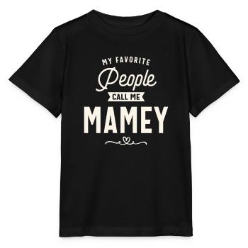 Meine Lieblingsmenschen nennen mich Mamey - Muttertag - Stanley/Stella Kinder T-Shirt MINI CREATOR  - Schwarz - Vorne - Mikhail (115cm)