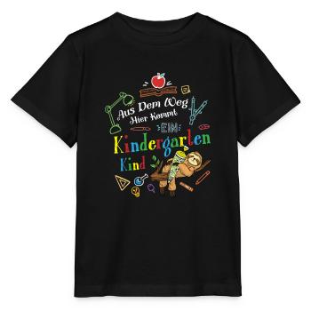Out of the way: Here comes a kindergartner - Stanley/Stella MINI CREATOR Kids’ T-Shirt - black - Front - Mikhail (115cm)