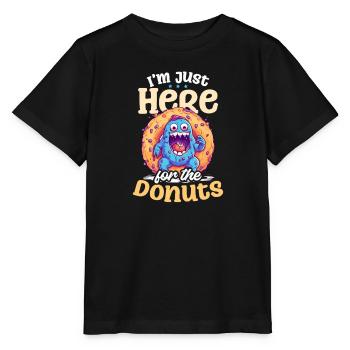 Donut Here For Donuts - Stanley/Stella MINI CREATOR Kids’ T-Shirt - black - Front - Mikhail (115cm)