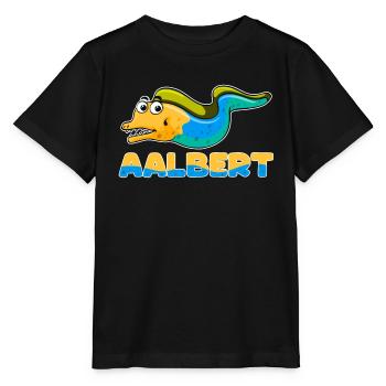 Albert Name, Aalbert Outfit zum Namenstag mit - Stanley/Stella Kinder T-Shirt MINI CREATOR  - Schwarz - Vorne - Mikhail (115cm)