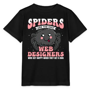 Tarentule Terrarium Amphibian Spider - T-shirt bio MINI CREATOR Stanley/Stella Enfant - noir - Devant - Mikhail (115cm)