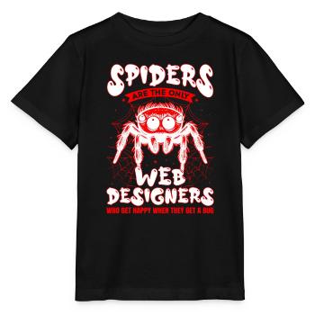 Tarentule Terrarium Amphibian Spider - T-shirt bio MINI CREATOR Stanley/Stella Enfant - noir - Devant - Mikhail (115cm)