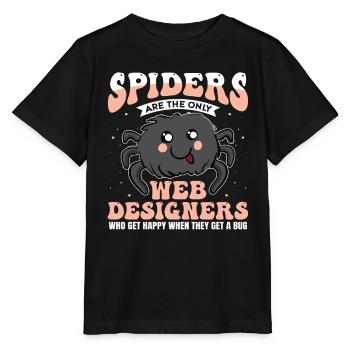 Tarentule Terrarium Amphibian Spider - T-shirt bio MINI CREATOR Stanley/Stella Enfant - noir - Devant - Mikhail (115cm)