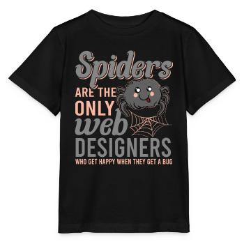 Tarentule Terrarium Amphibian Spider - T-shirt bio MINI CREATOR Stanley/Stella Enfant - noir - Devant - Mikhail (115cm)