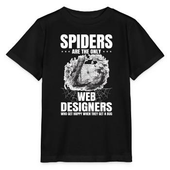 Tarentule Terrarium Amphibian Spider - T-shirt bio MINI CREATOR Stanley/Stella Enfant - noir - Devant - Mikhail (115cm)