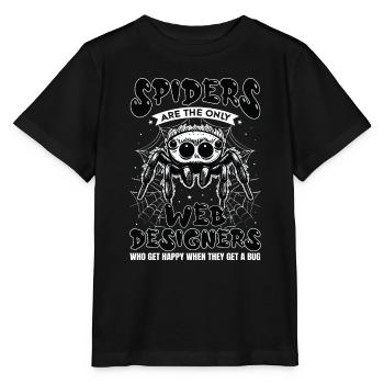 Tarentule Terrarium Amphibian Spider - T-shirt bio MINI CREATOR Stanley/Stella Enfant - noir - Devant - Mikhail (115cm)