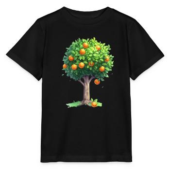 Saftiger Orangenbaum In Vollblüte - Stanley/Stella Kinder T-Shirt MINI CREATOR  - Schwarz - Vorne - Mikhail (115cm)