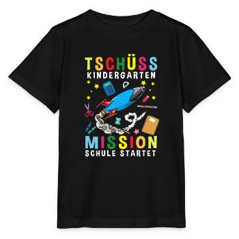 Bye Bye Kindergarten Mission School Starts - Stanley/Stella MINI CREATOR Kids’ T-Shirt - black - Front - Mikhail (115cm)