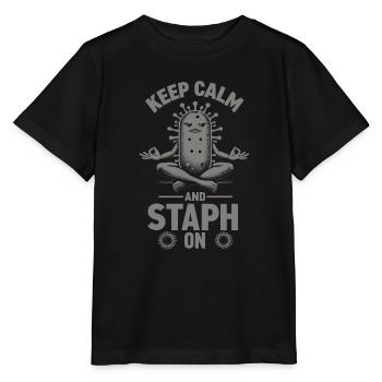 Microbiologiste Microbiologie Laboratoire Biologie des staphylocoques - T-shirt bio MINI CREATOR Stanley/Stella Enfant - noir - Devant - Mikhail (115cm)