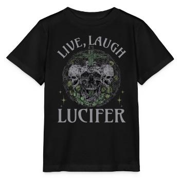 Live Love Lucifer Goth Festival Death Metal - Stanley/Stella MINI CREATOR Kids’ T-Shirt - black - Front - Mikhail (115cm)