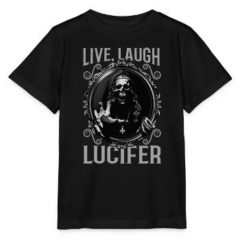 Live Love Lucifer Goth Festival Death Metal - Stanley/Stella MINI CREATOR Kids’ T-Shirt - black - Front - Mikhail (115cm)