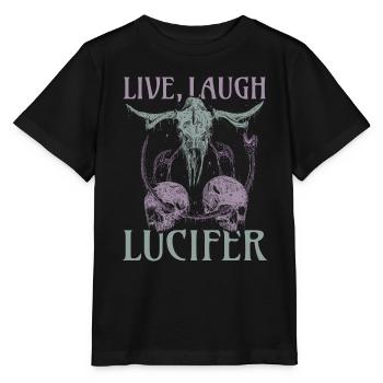 Live Love Lucifer Goth Festival Death Metal - Stanley/Stella MINI CREATOR Kids’ T-Shirt - black - Front - Mikhail (115cm)
