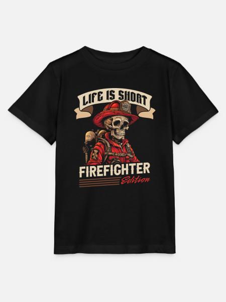 Feuerwehrmann - Stanley/Stella Kinder T-Shirt MINI CREATOR - Schwarz